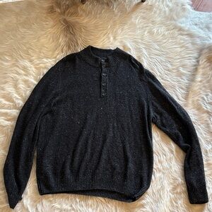 Billy Reid Men's Charcoal Crewneck Sweater